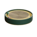 Large green cat scratching board with moving bell balls and replaceable cardboard core