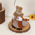 Thanksgiving harvest owl bird pendant ornament in orange or green polyester cloth