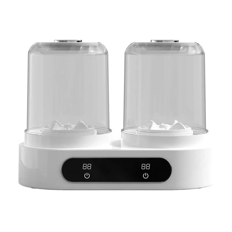 White double bucket USB powered mini portable washing machine for underwear with mechanical operation