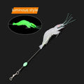 Luer soft fishing lure with hook in multiple colour options including luminous yellow and pink