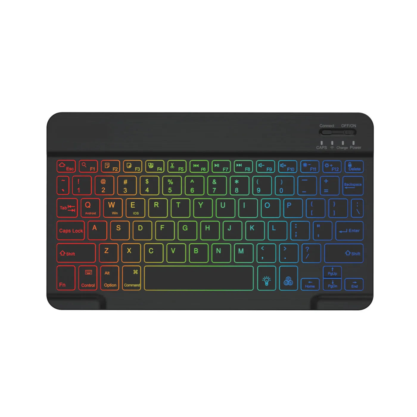 10-inch colourful backlit Bluetooth keyboard for tablets in various colour options