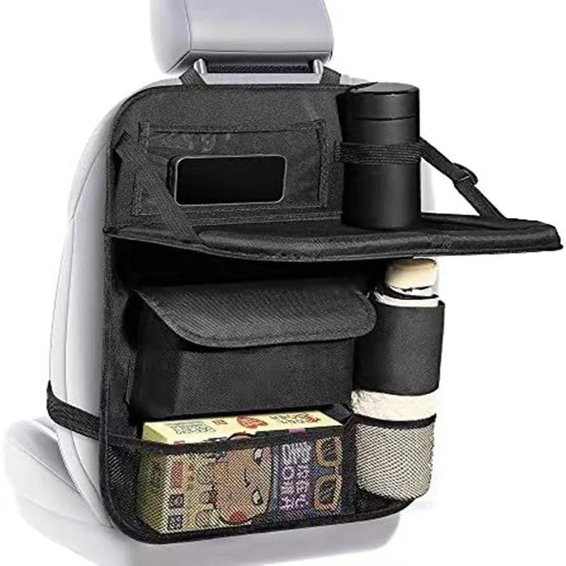 Black Oxford cloth car seat back buggy bag hanging organiser with 42x30cm dimensions