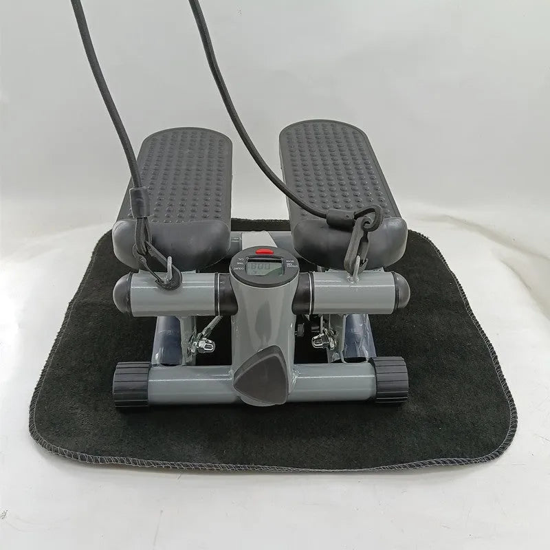Silver grey hydraulic mini treadmill for waist slimming workouts at home or gym