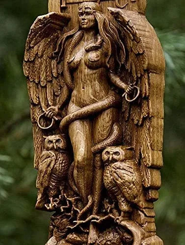 Resin Greek goddess statue for pagan altar or garden decoration in colour options A B C