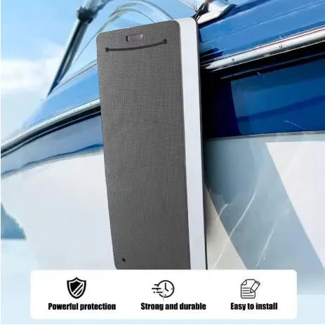 Blue EVA marine boat fender showing thickened shockproof construction for dock protection
