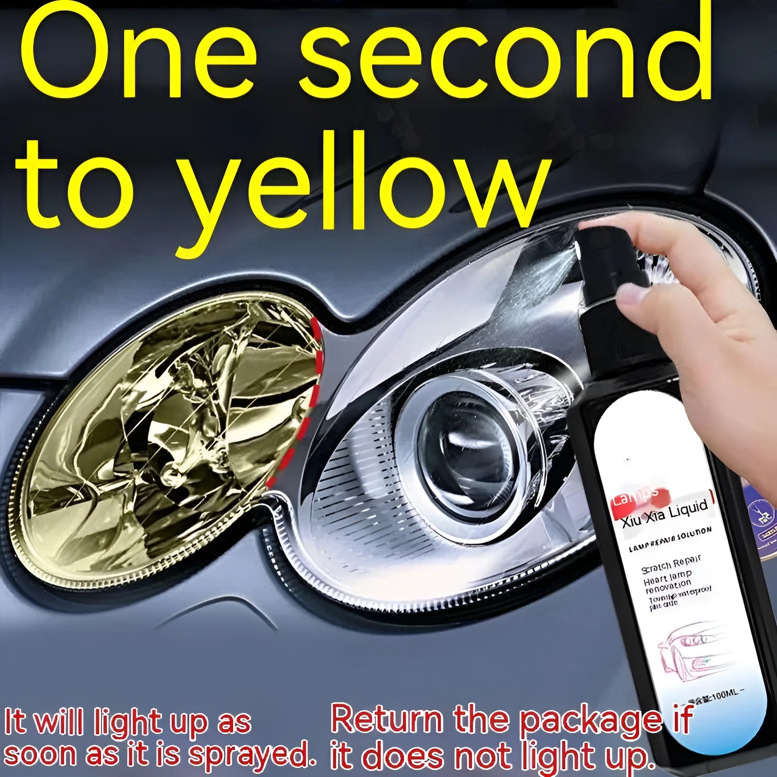 100ml bottle of car headlight restoration liquid for plastic headlamp lens repair