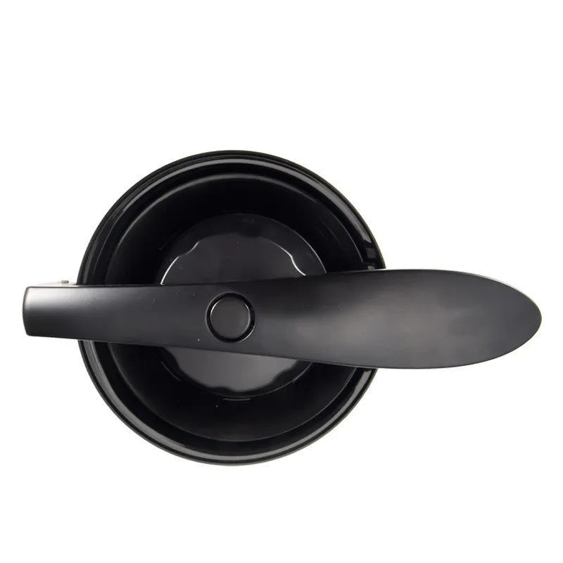 Stainless steel electric juicer for separating lemon and orange juice.
