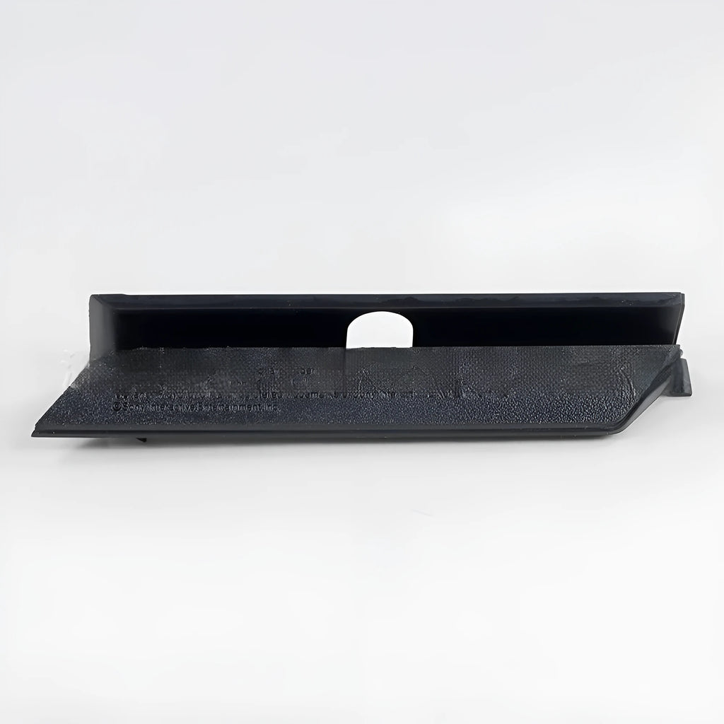 Black and white plastic hard drive bay cover for PC case installation