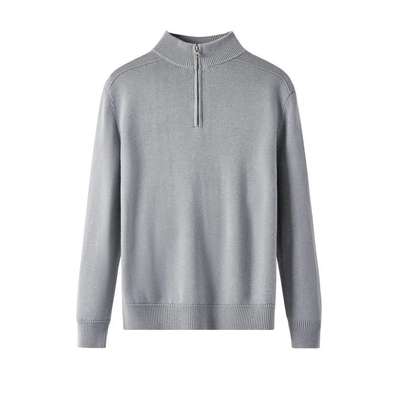 Men's slim fit wool pullover sweater in six colour options with long sleeves and casual design