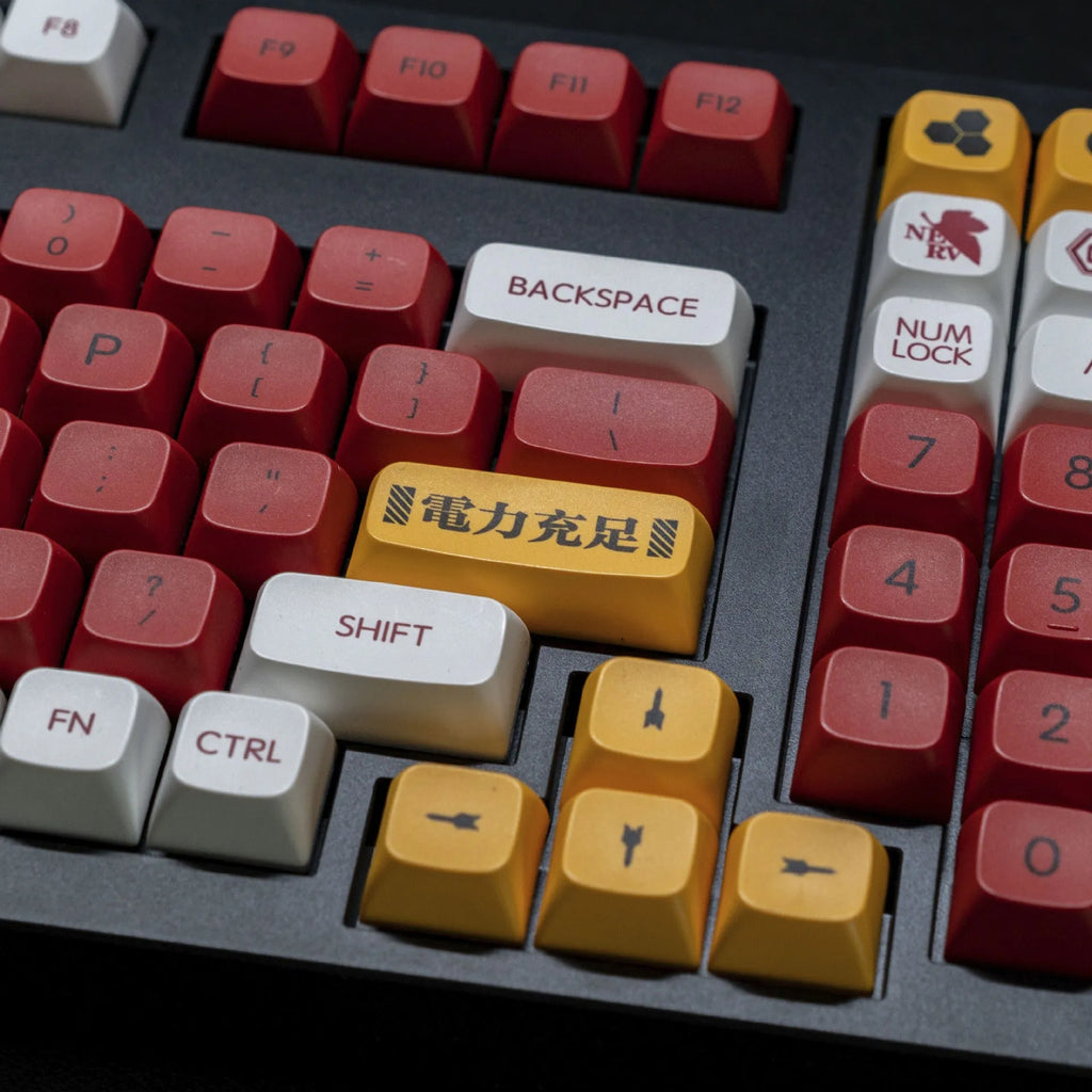 138 PBT sublimation key caps for mechanical keyboards in matching boy and girl colour designs