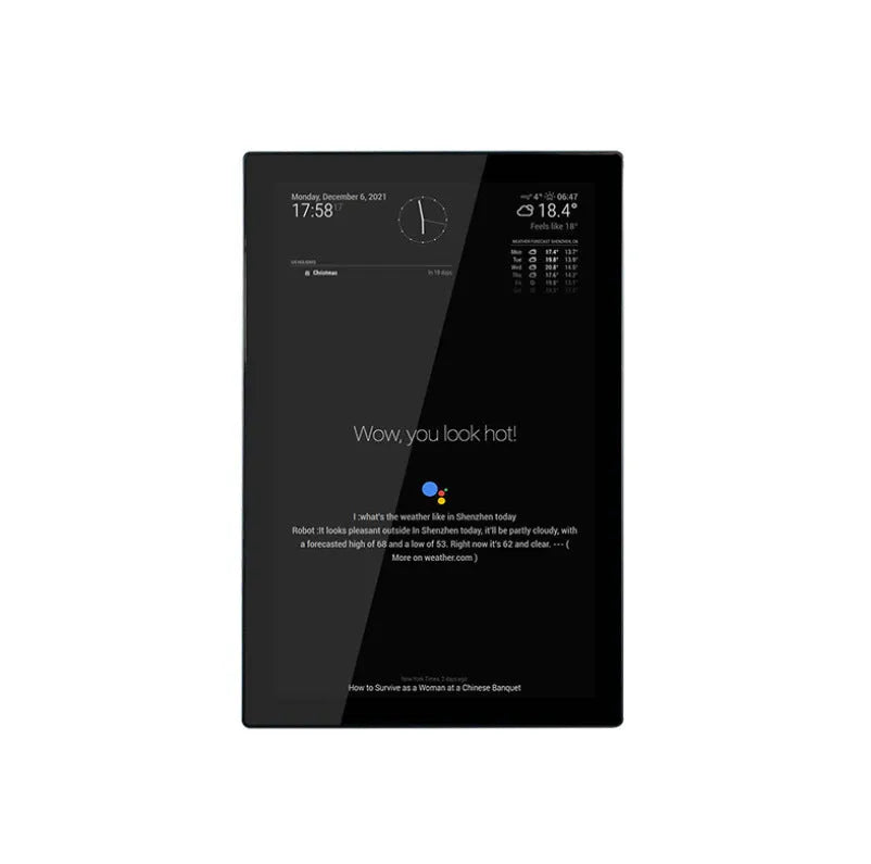 13.3 inch integrated computer voice assistant CM4 touch display panel in ABS housing