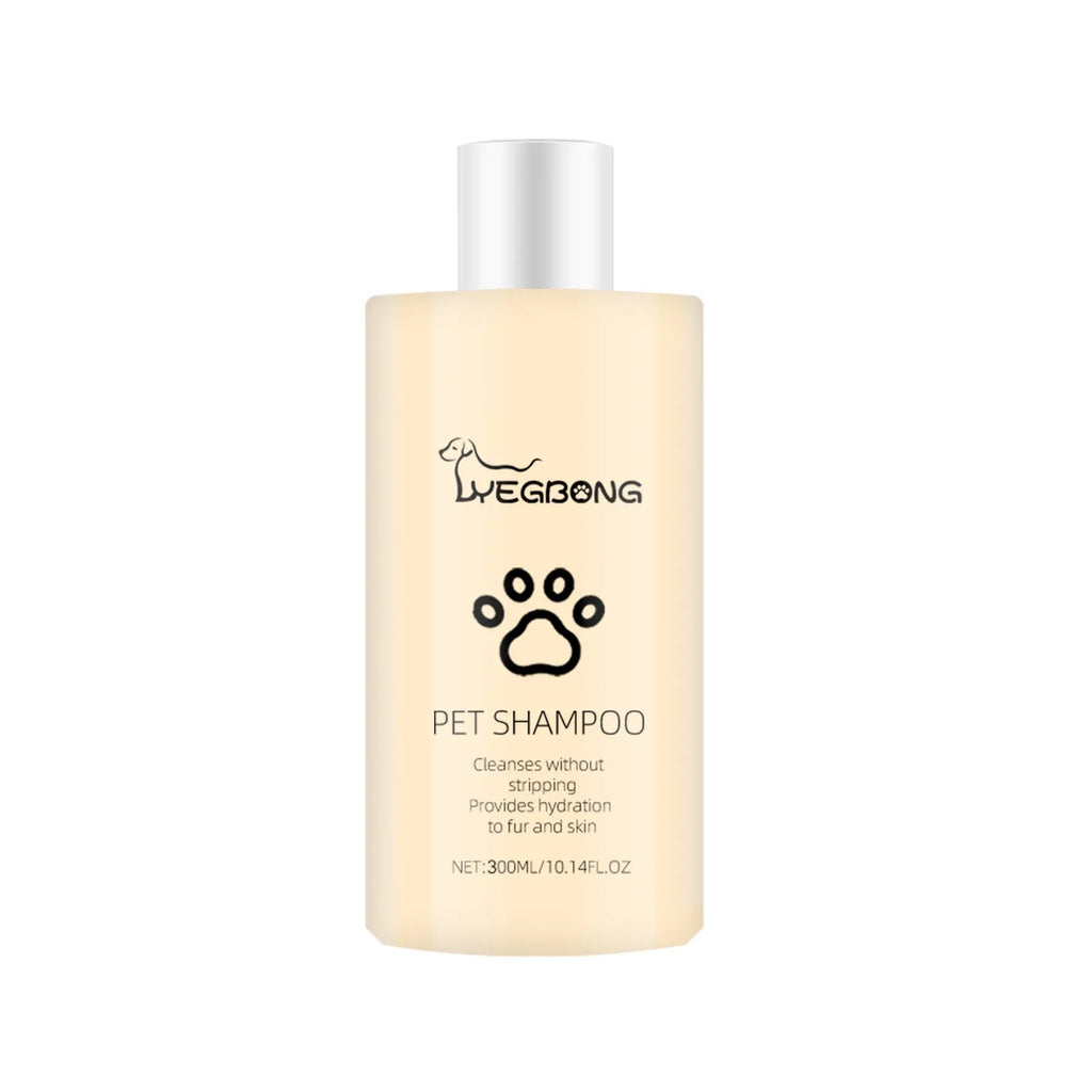 Pet shampoo bottle for dogs and cats in 100ml and 300ml sizes