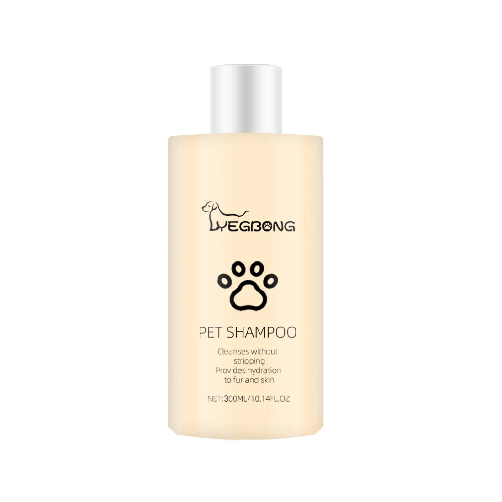 Pet shampoo bottle for dogs and cats in 100ml and 300ml sizes
