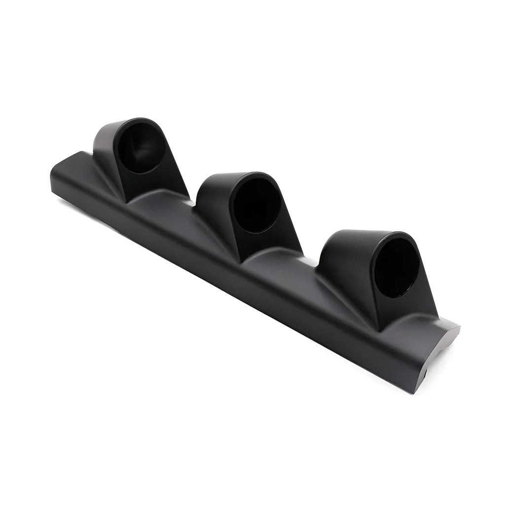 Black three-hole car instrument frame for right-hand drive vehicles with 52mm gauge compatibility