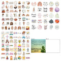 Pack of 50 random pattern graffiti stickers for wall and window decoration.