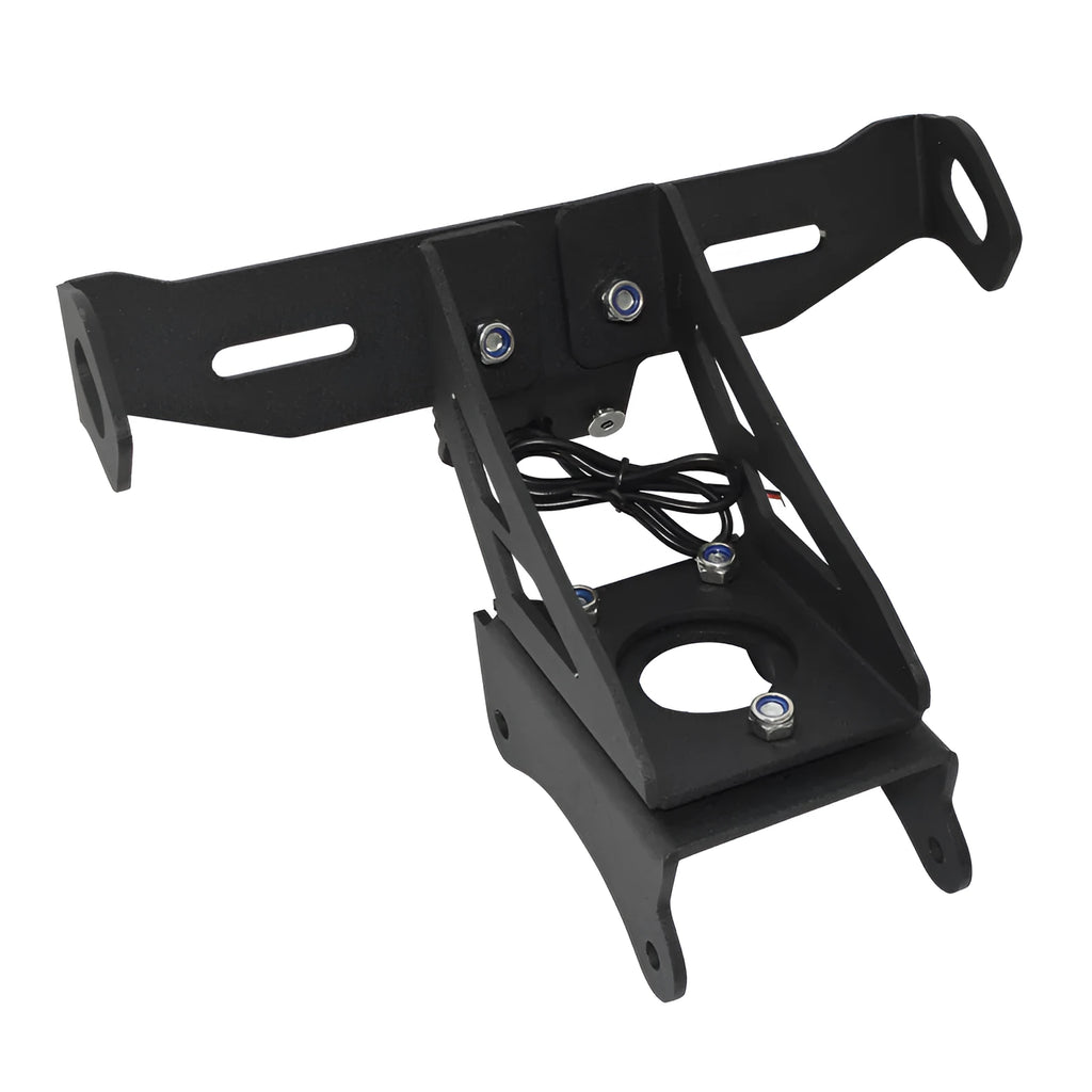 Black aluminium alloy license plate bracket for Honda motorcycles with short tail modifications