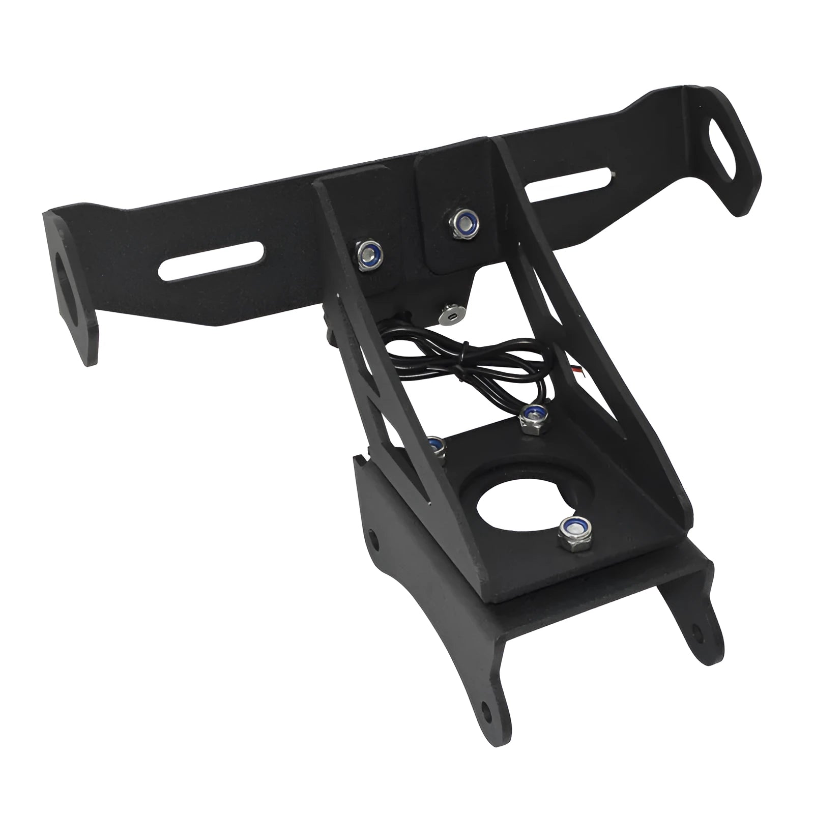 Black aluminium alloy license plate bracket for Honda motorcycles with short tail modifications