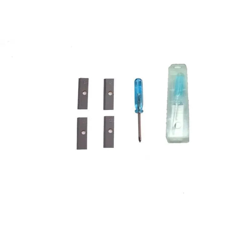 Geometric-shaped four-hole plastic pencil sharpener with screwdriver, from a bulk pack of 288.