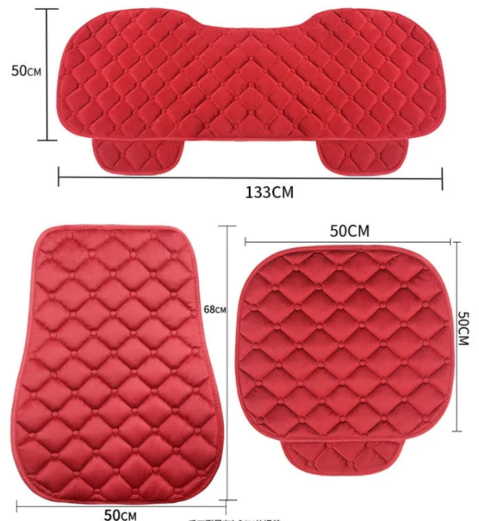 Ringer plush car seat cushion in cotton fabric available in multiple colours