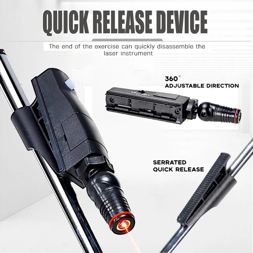 Black golf putting laser aiming instrument for alignment practice with putter mounting