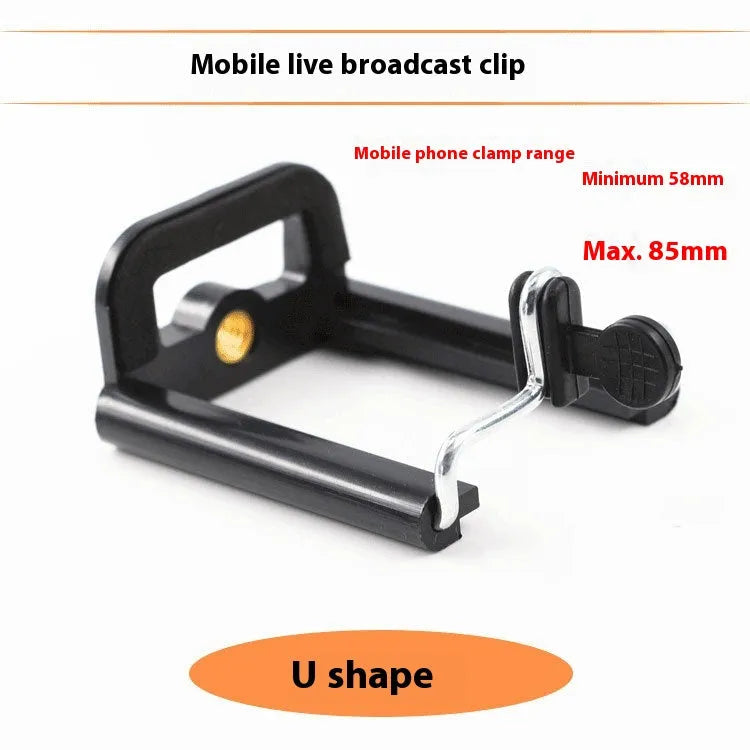 Black plastic U-shaped clip car phone holder for vent mounting