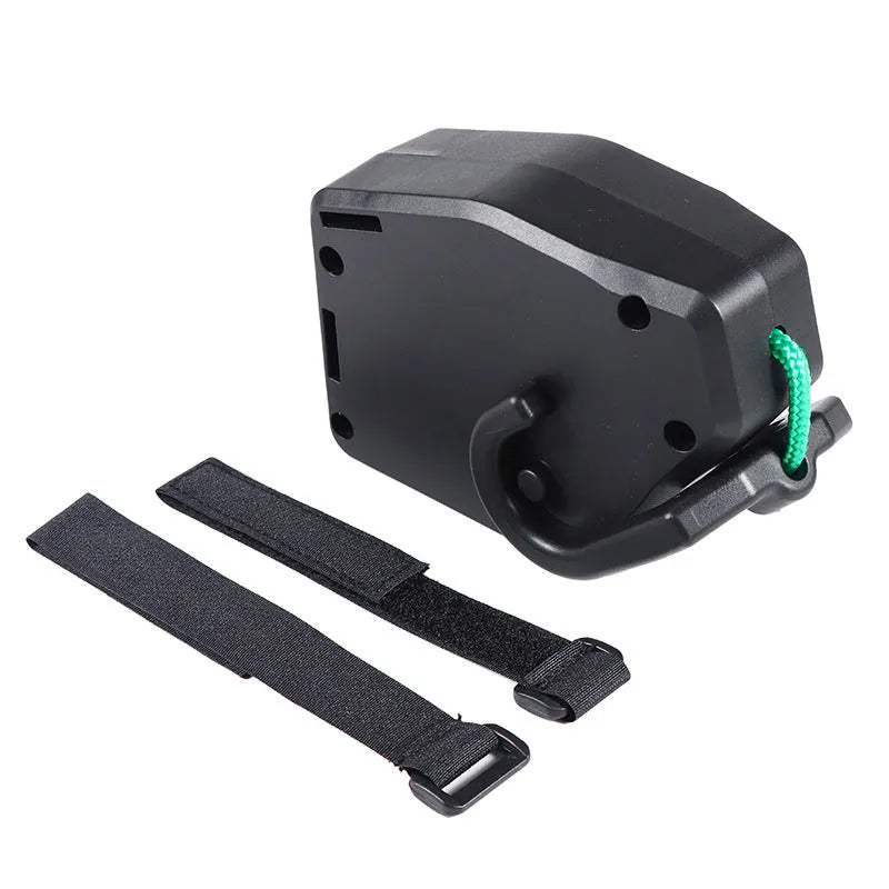Black plastic bicycle trailer rope connector for bike trailers and child carriers