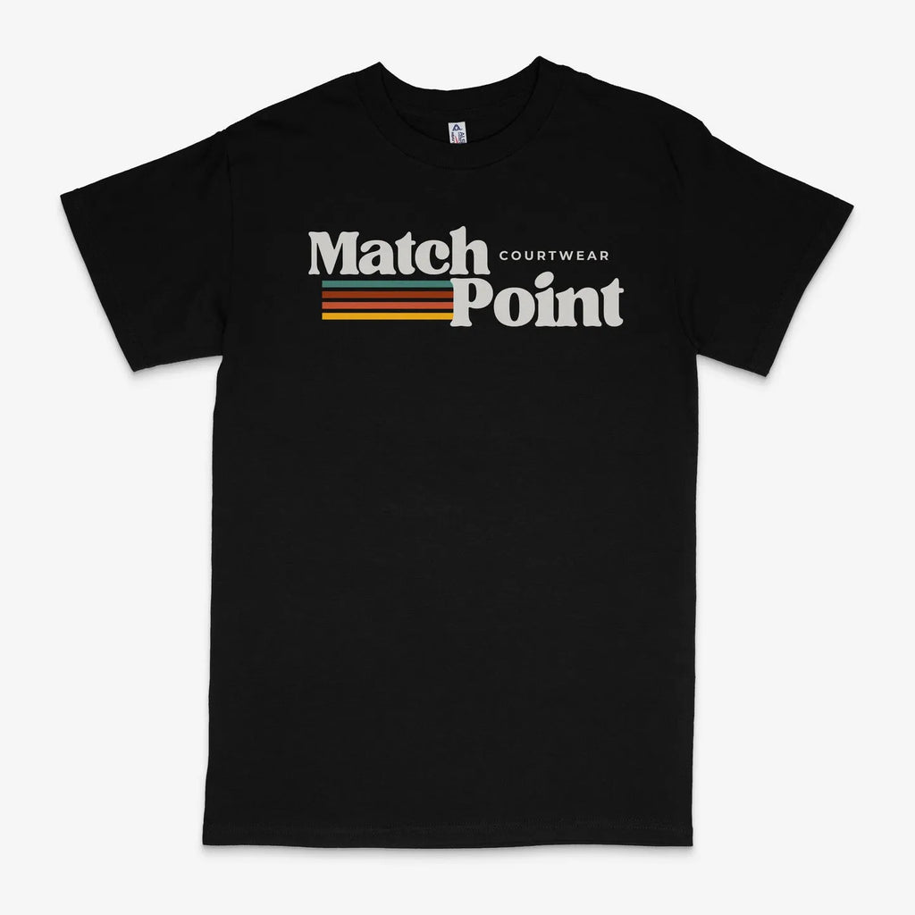 Men's black t-shirt with 3D digital printed pattern, round neck and short sleeves