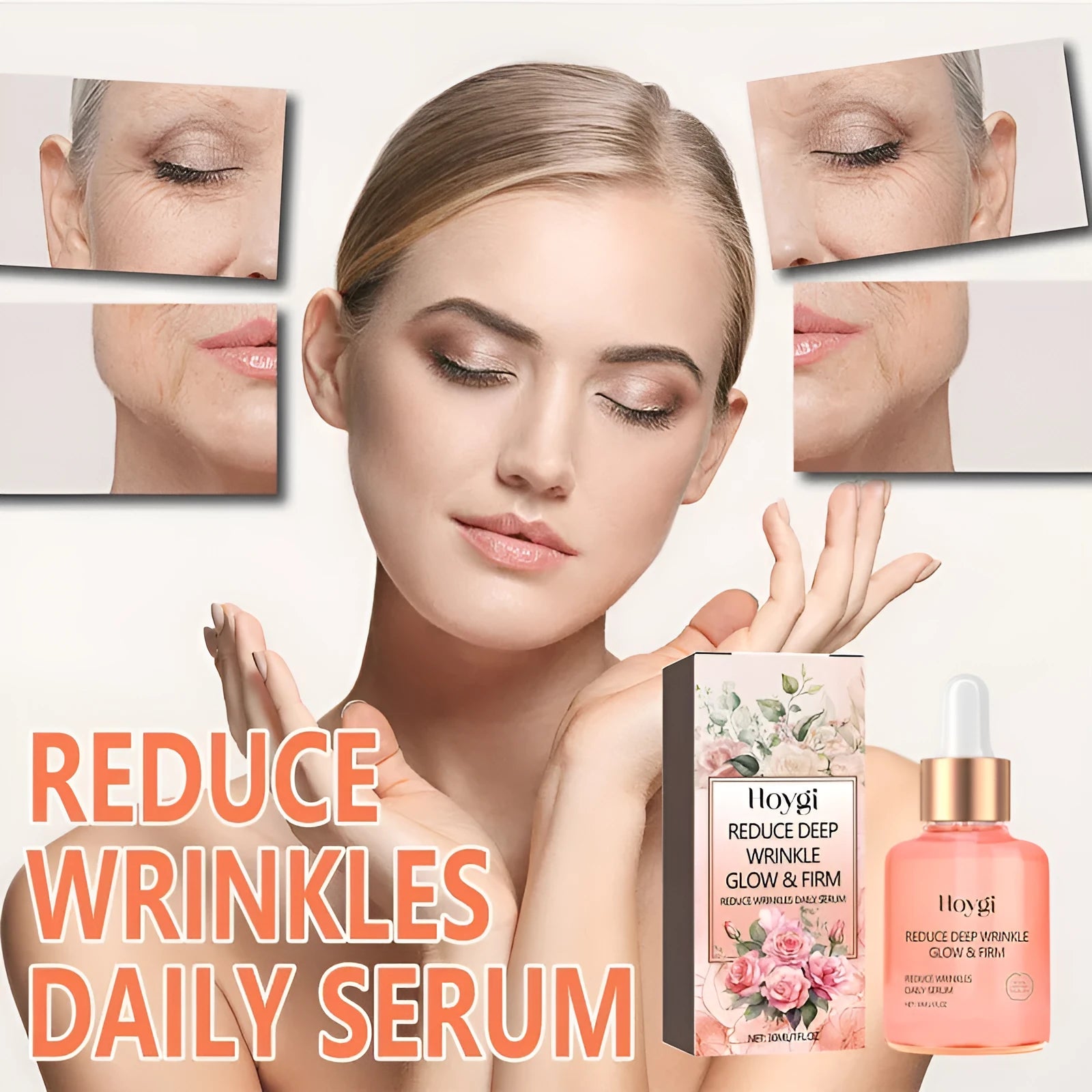30ml rose essential oil bottle for facial wrinkle care and skin brightening