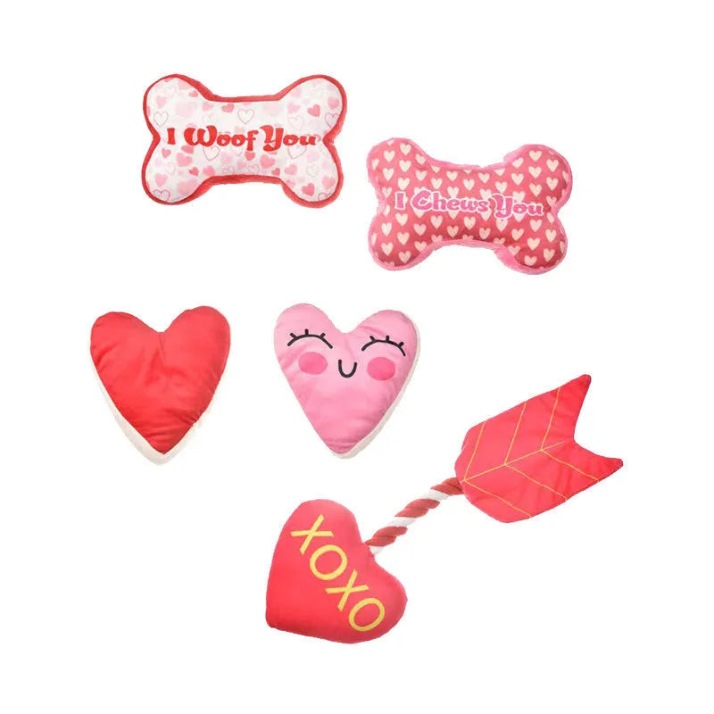 Pet plush tooth cleaning toy with molar design in bone powder colour option