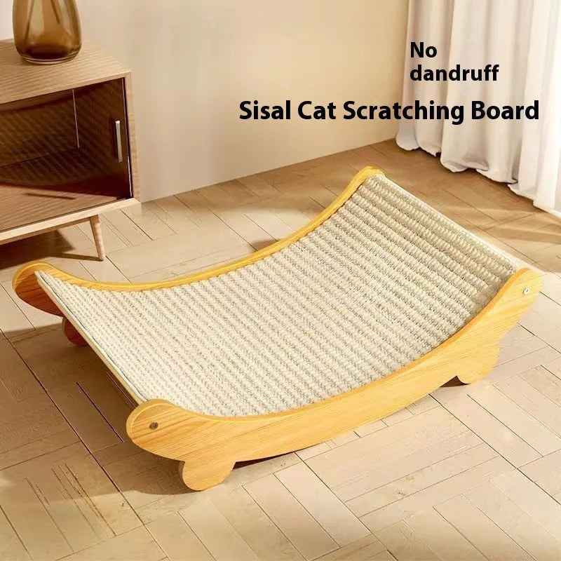 Sisal cat scratch board with pastoral design in large and small size options