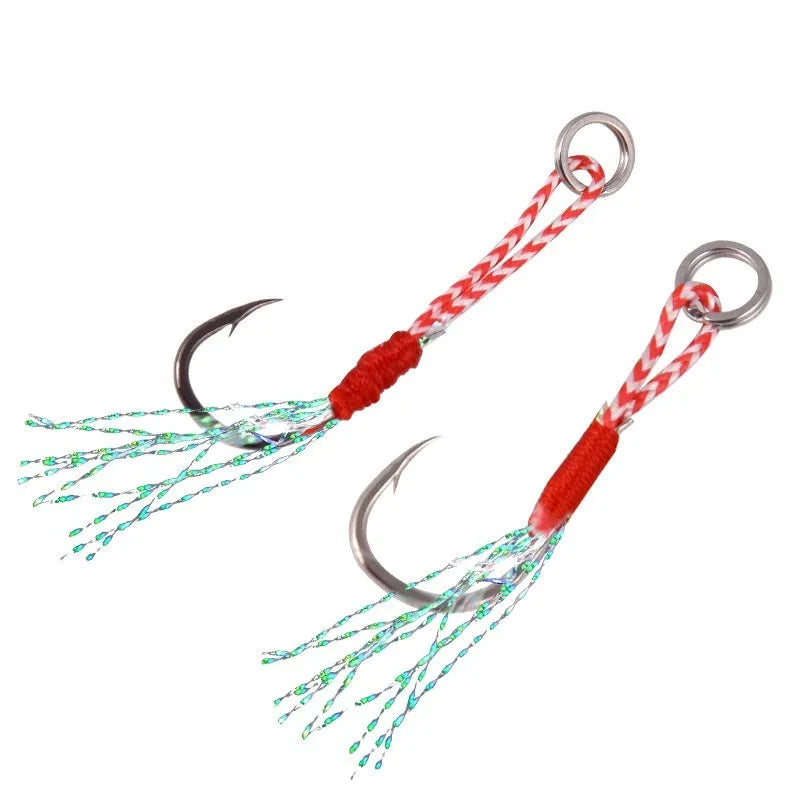 Bright wire iron plate single fishing hook for boat and sea fishing, shown in multiple sizes.