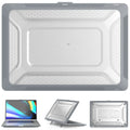 MacBook protective sleeve case in cool black, starry sky grey, elegant apricot, and sapphire blue colours