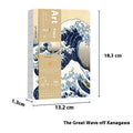 Japanese ukiyo-e art hand ledger notebook with traditional artwork cover measuring 13.2x18.3cm