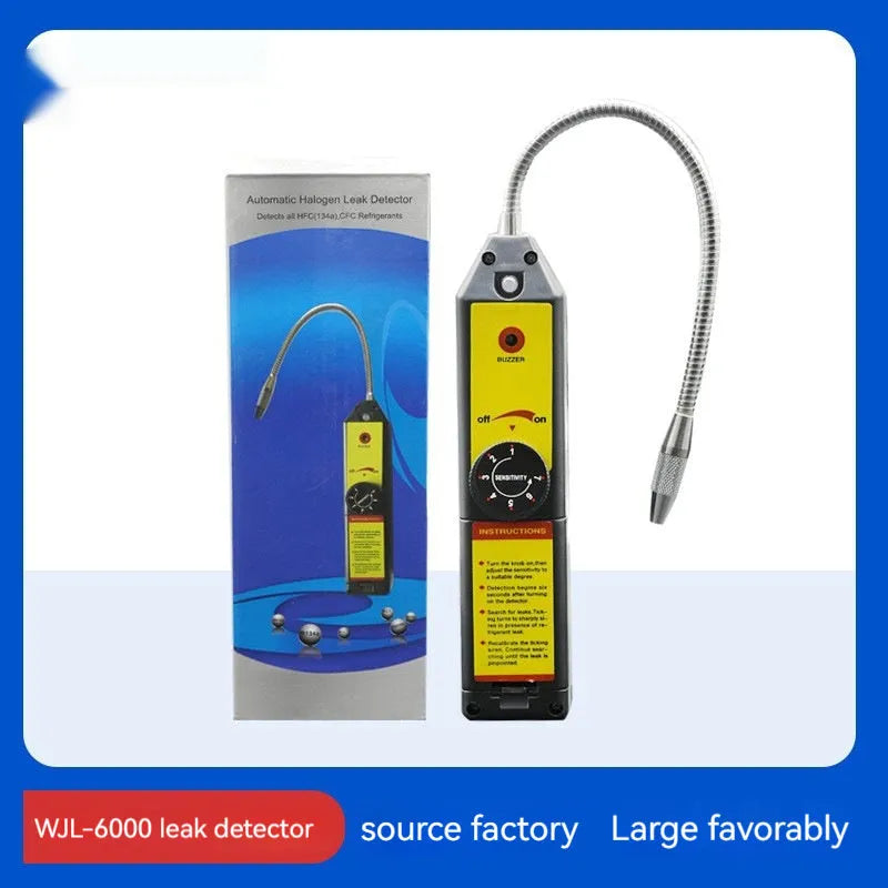 WJL-6000 halogen refrigerant electronic leak detector with extended probe for car air conditioning diagnostics