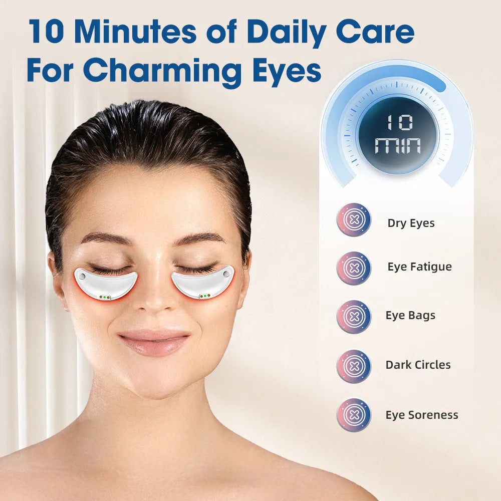 White red light EMS wireless eye beautification instrument for facial massage and dark circle treatment