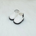 17cm scale doll replacement shoes in various PU styles including black boots and coloured flats