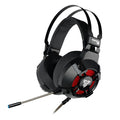 Black FANTECH HG11 USB gaming headset with RGB lights on ear cups and a cable with remote control.