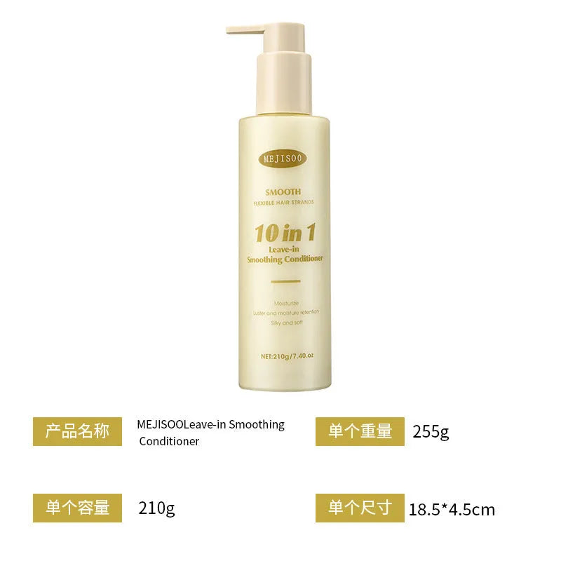 Wash-free 10-in-1 hair conditioner bottle, 210g for ladies frizzy hair care