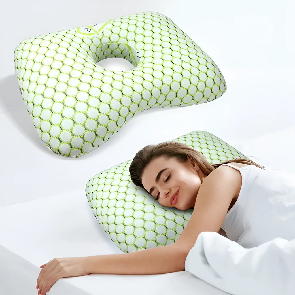 Beauty salon single hole ear pillow in New Chinese style on a flat surface.