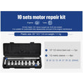 46-piece chromium vanadium steel socket ratchet wrench set in a black storage case.