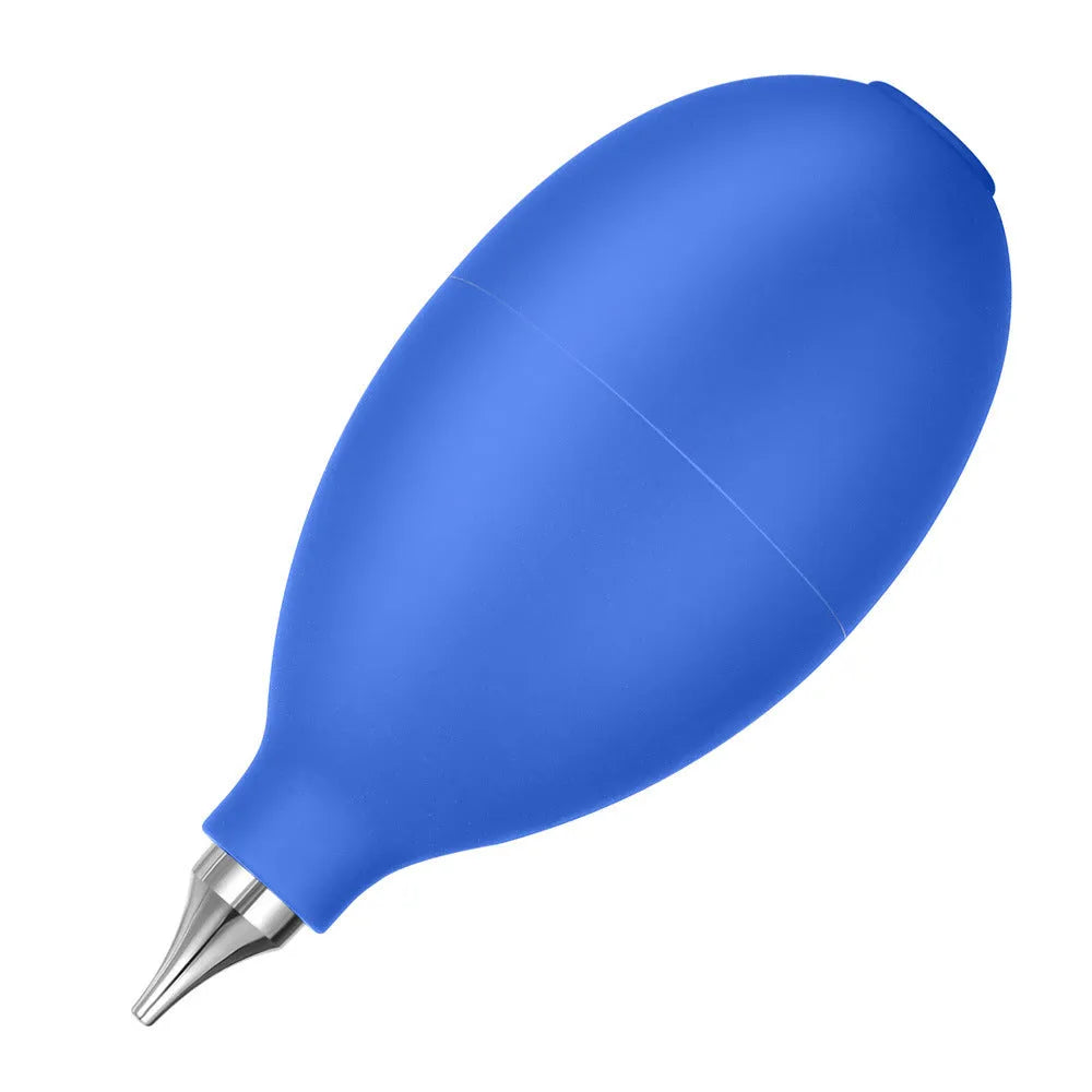Blue rubber dust removal air blower cleaning tool for cameras and phones