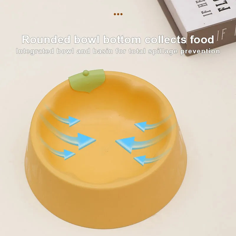 Green plastic anti-tipping pet bowl for dog and cat food and water.