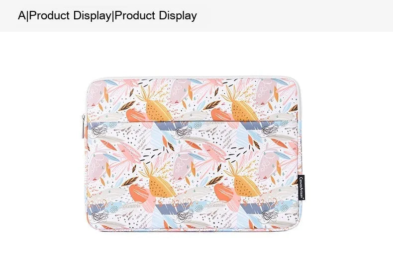 White waterproof 14-inch laptop bag made from PU leather with breathable anti-shock design
