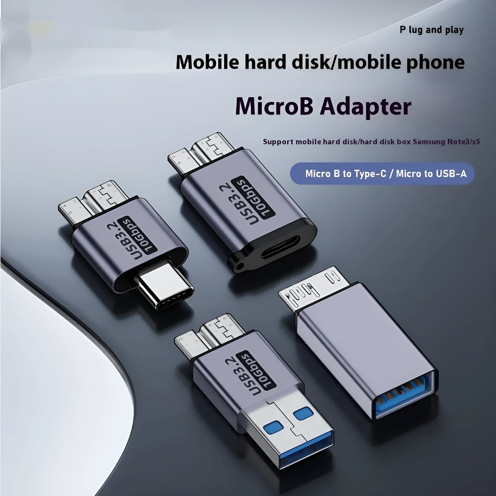 USB AM to Micro-B male-to-male adapter cable for hard drives and phones