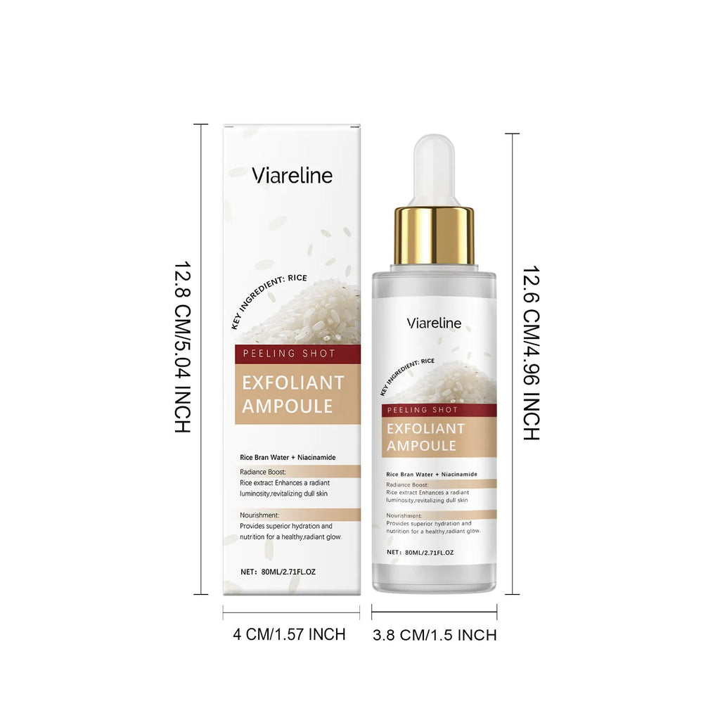 80ml bottle of facial exfoliating liquid with hyaluronic acid and salicylic acid