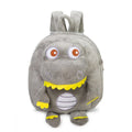 Children's dinosaur plush backpack in soft material with embroidery details and soft handle