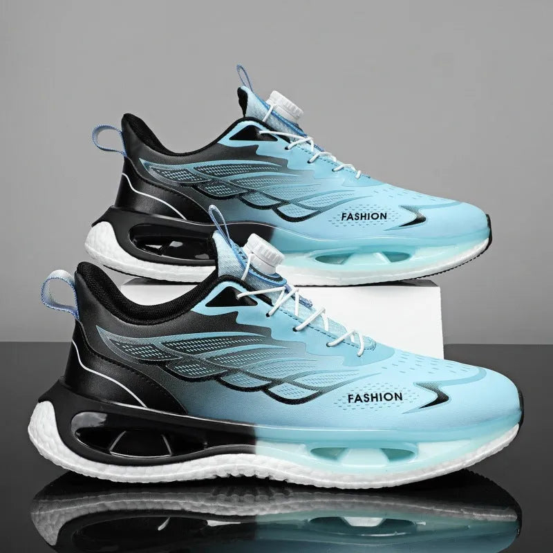 Youth low-top sneakers with shock absorption rotating button in mesh or leather options