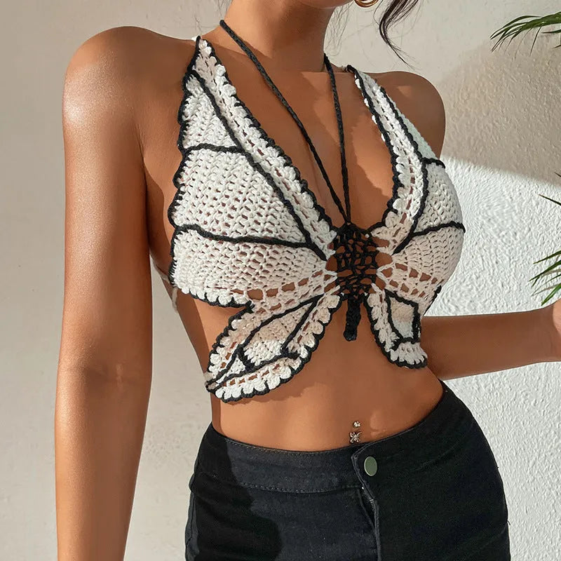 Women's black classic bikini swimsuit with separate top and bottom pieces