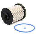 Diesel fuel filter and gasket kit for Vauxhall and Opel Astra K vehicles, showing white filter element.