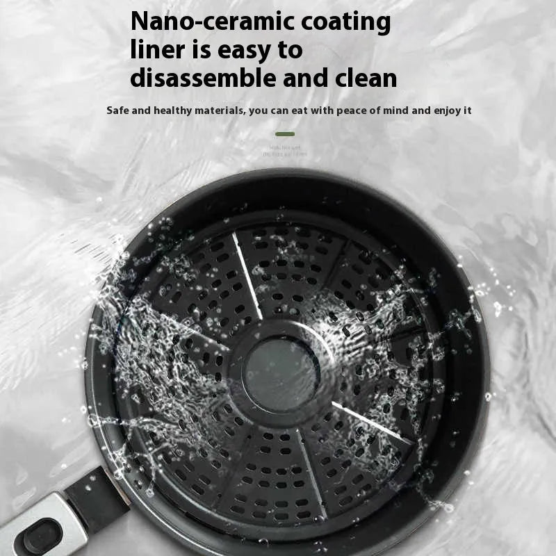 8-litre air fryer oven with mechanical button controls and nano-ceramic interior coating